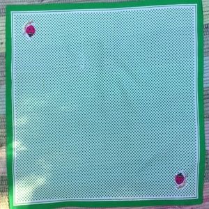 Vintage Ladybug Green/White Polka Dot Scarf 🐞
